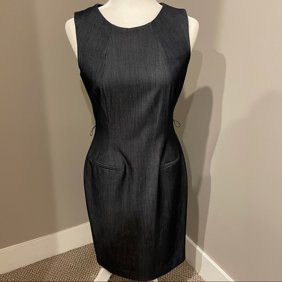 Calvin Klein Dresses & Skirts - CALVIN KLEIN DENIM FITTED CAREER DRESS